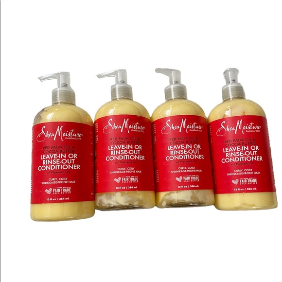 Shea Moisture Other - 4 bottles SheaMoisture Conditioner Flaxseed Oil Red Palm & Cocoa Butter 52 Oz